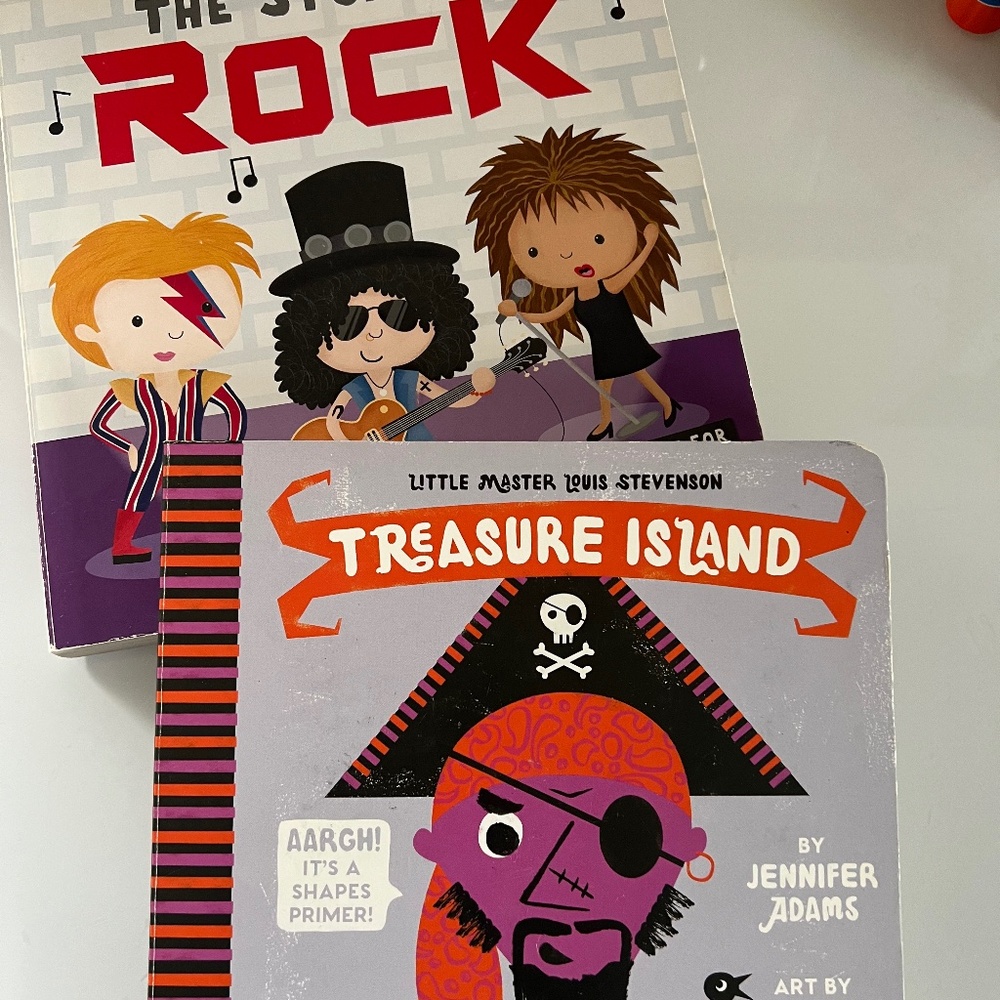 Lot of 2 Board Books The Story of Rock & Treasure Island
